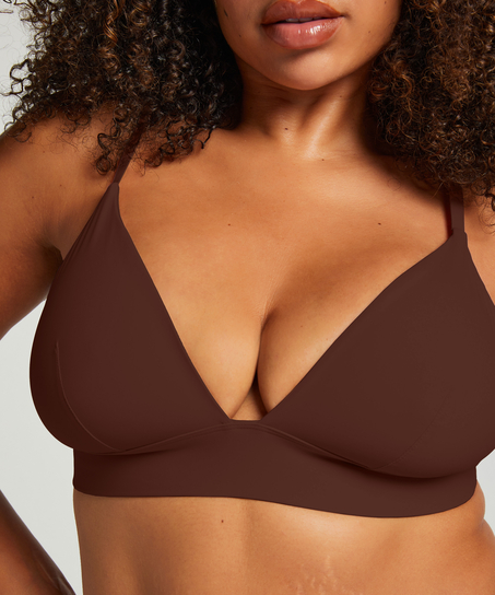Triangle Brassière Smooth, Marron