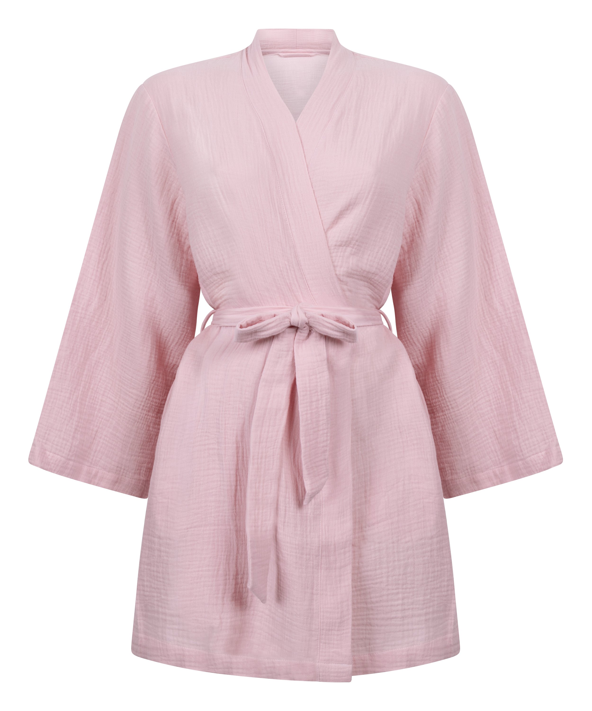 Robe courte en mousseline, Rose, main