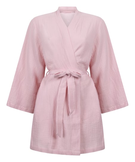 Robe courte en mousseline, Rose