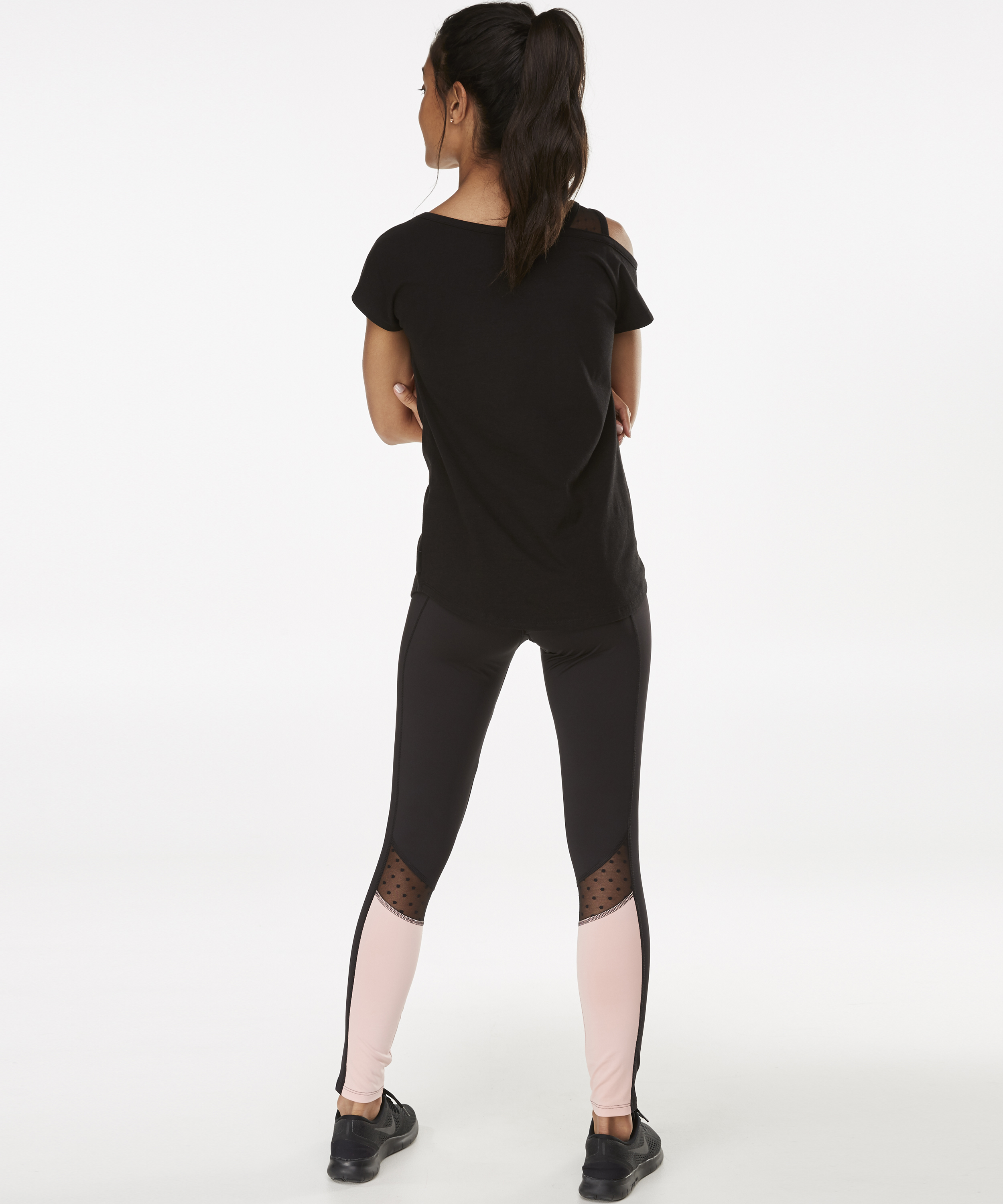 Top de sport à manches courtes HKMX Branded, Noir, main