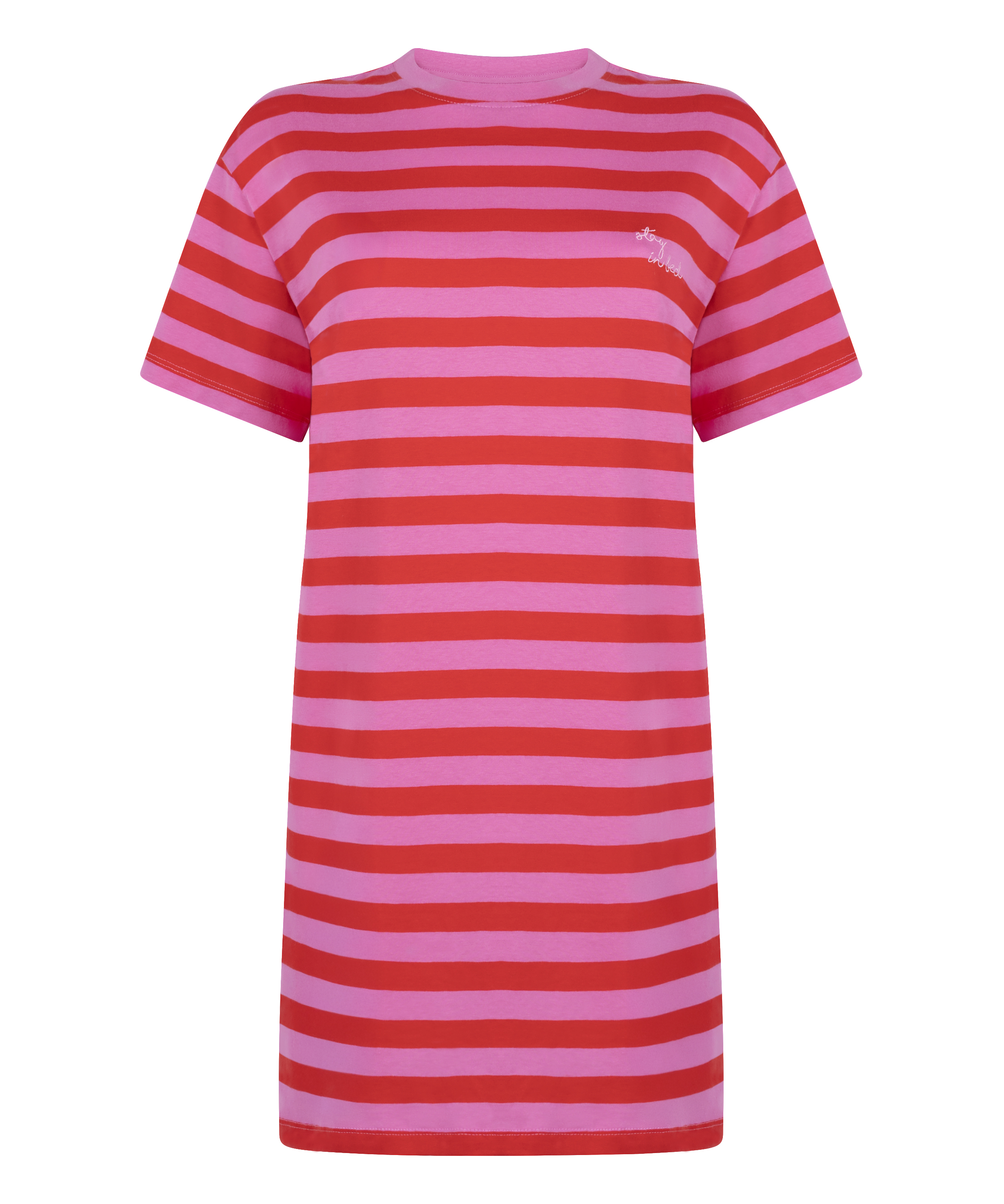 Chemise de nuit à col rond, Rose, main