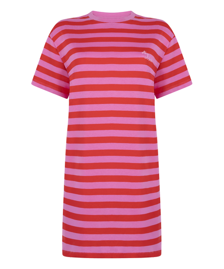 Chemise de nuit à col rond, Rose