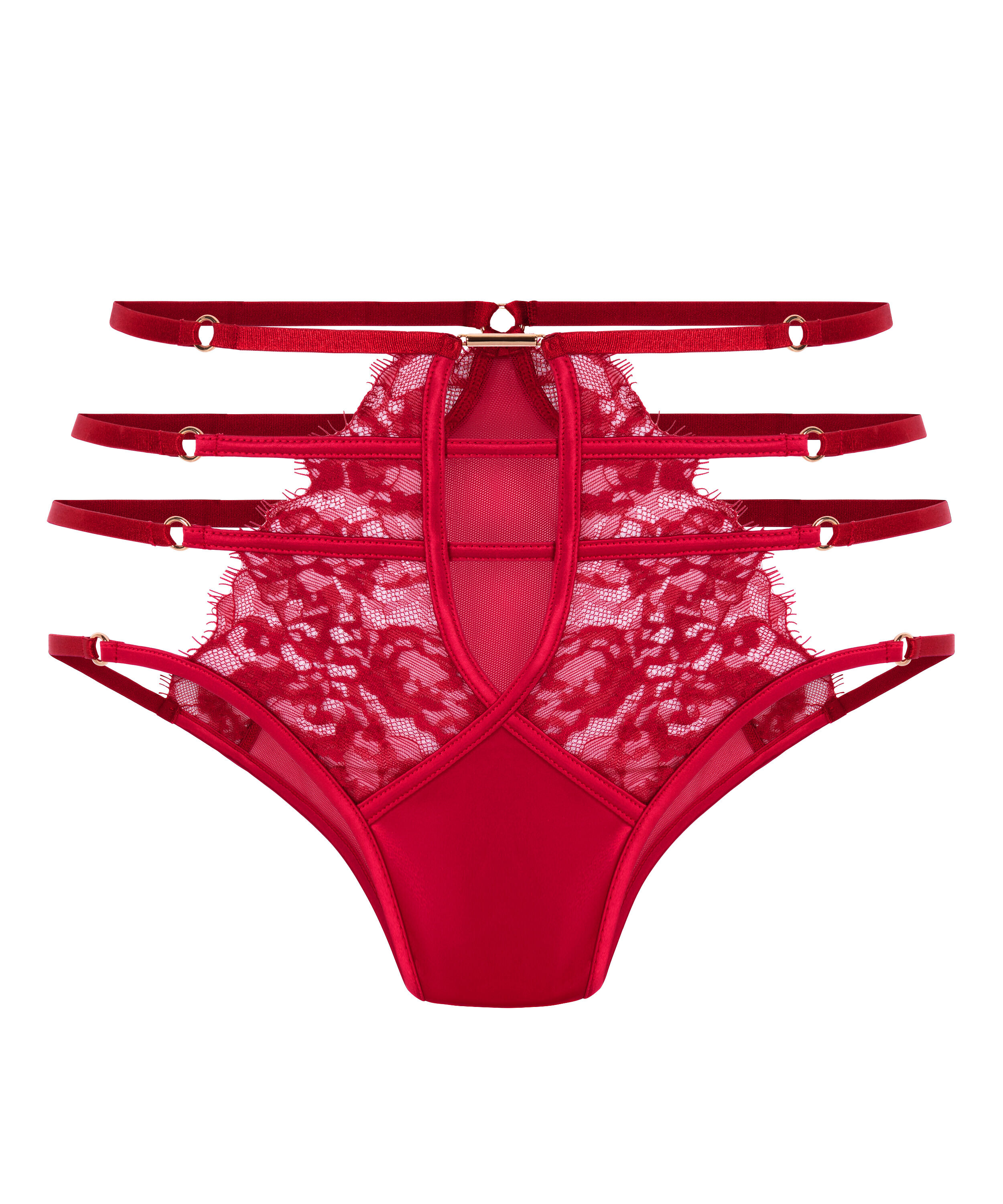 Culotte br&eacute;silienne jambe et taille haute Noeki, Rouge