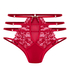 Culotte brésilienne jambe et taille haute Noeki, Rouge