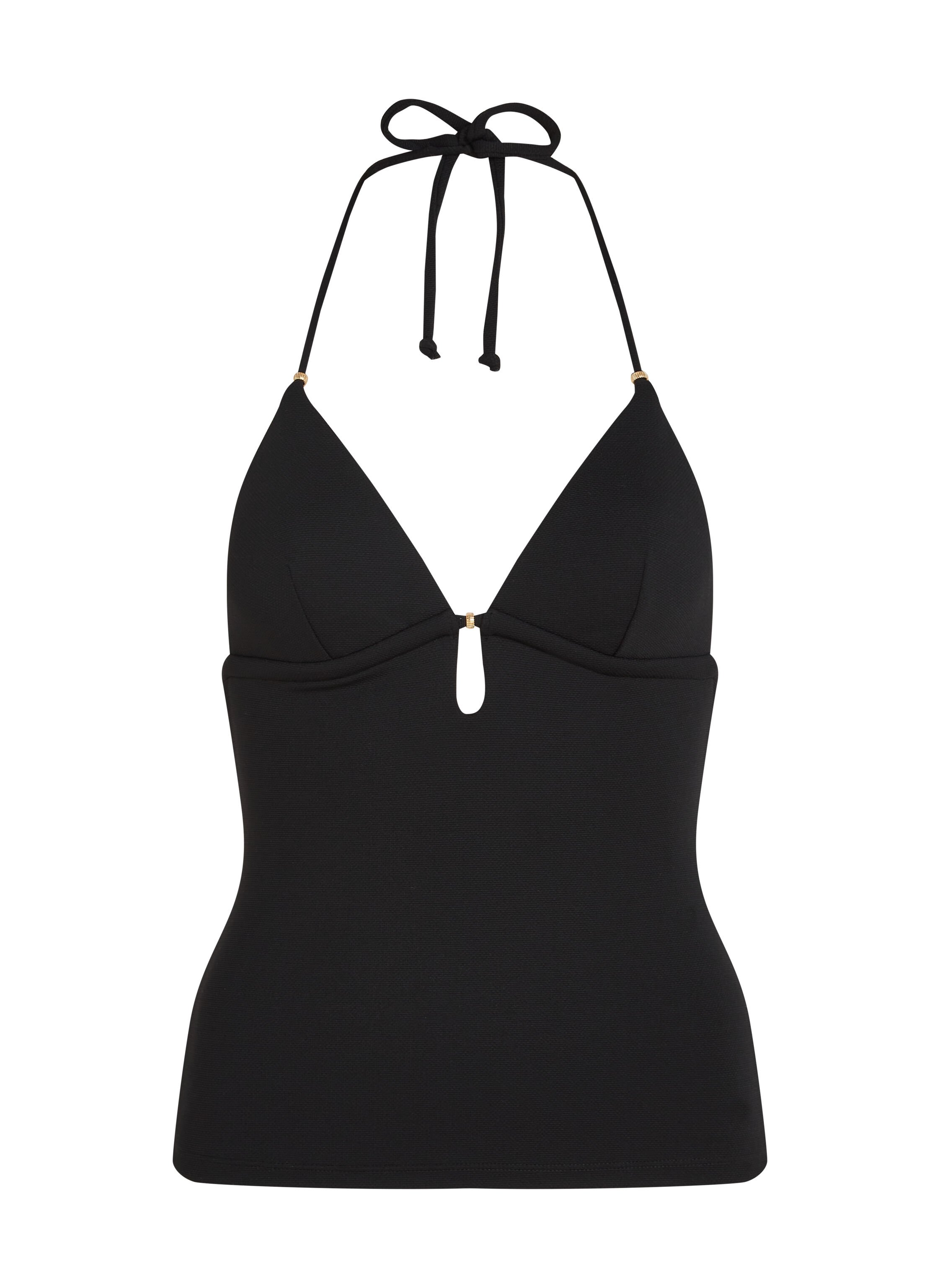 Tankini galbant Holbox, Noir