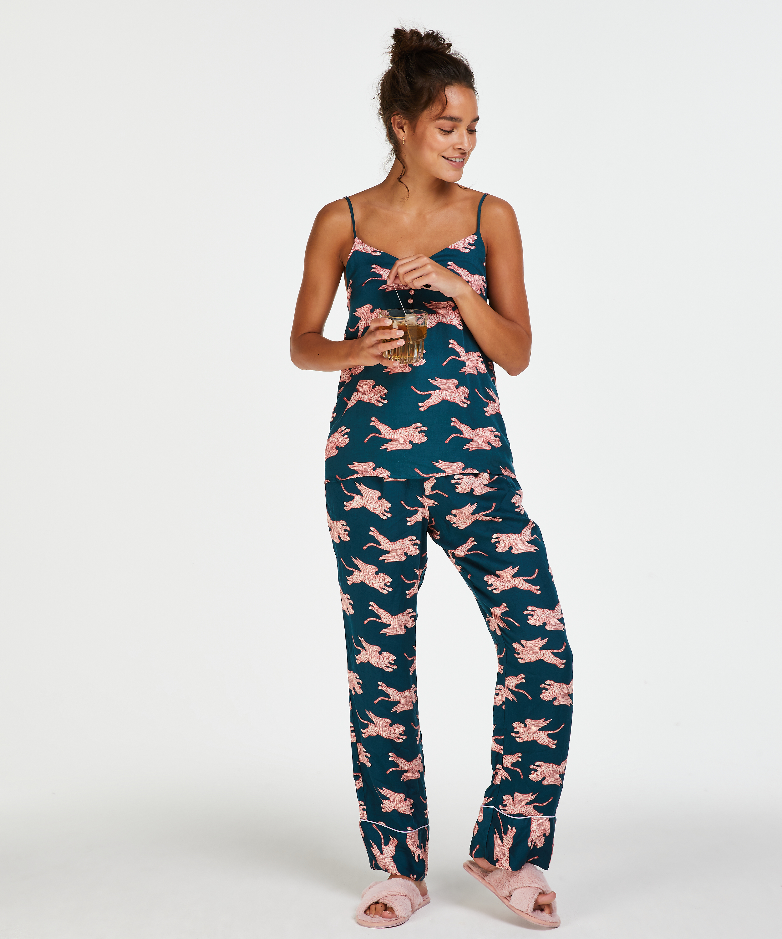 Cami Tissé, Bleu, main