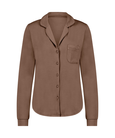 Veste à manches longues en jersey Essential, Marron