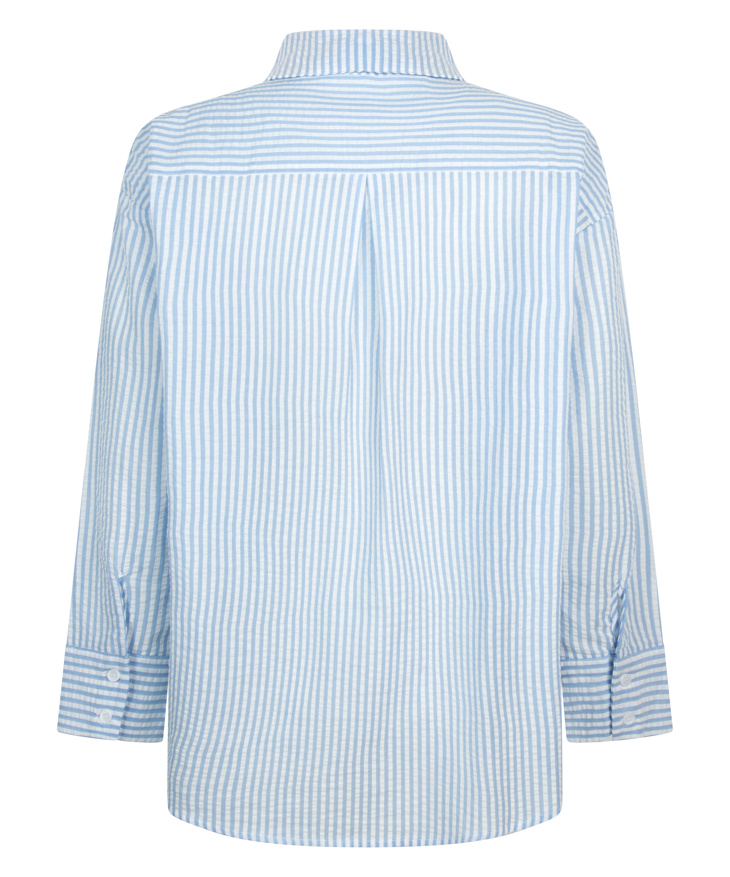 Haut de pyjama en Coton, Bleu, main