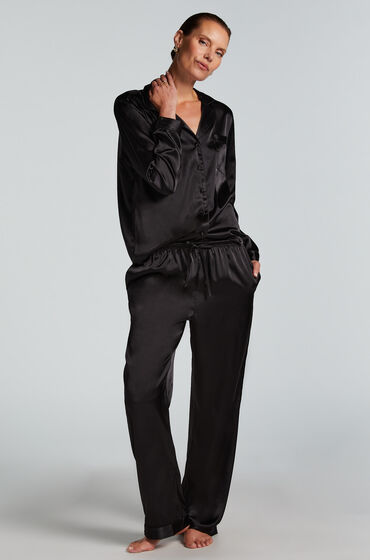 Hunkemöller Pantalon Satin Noir