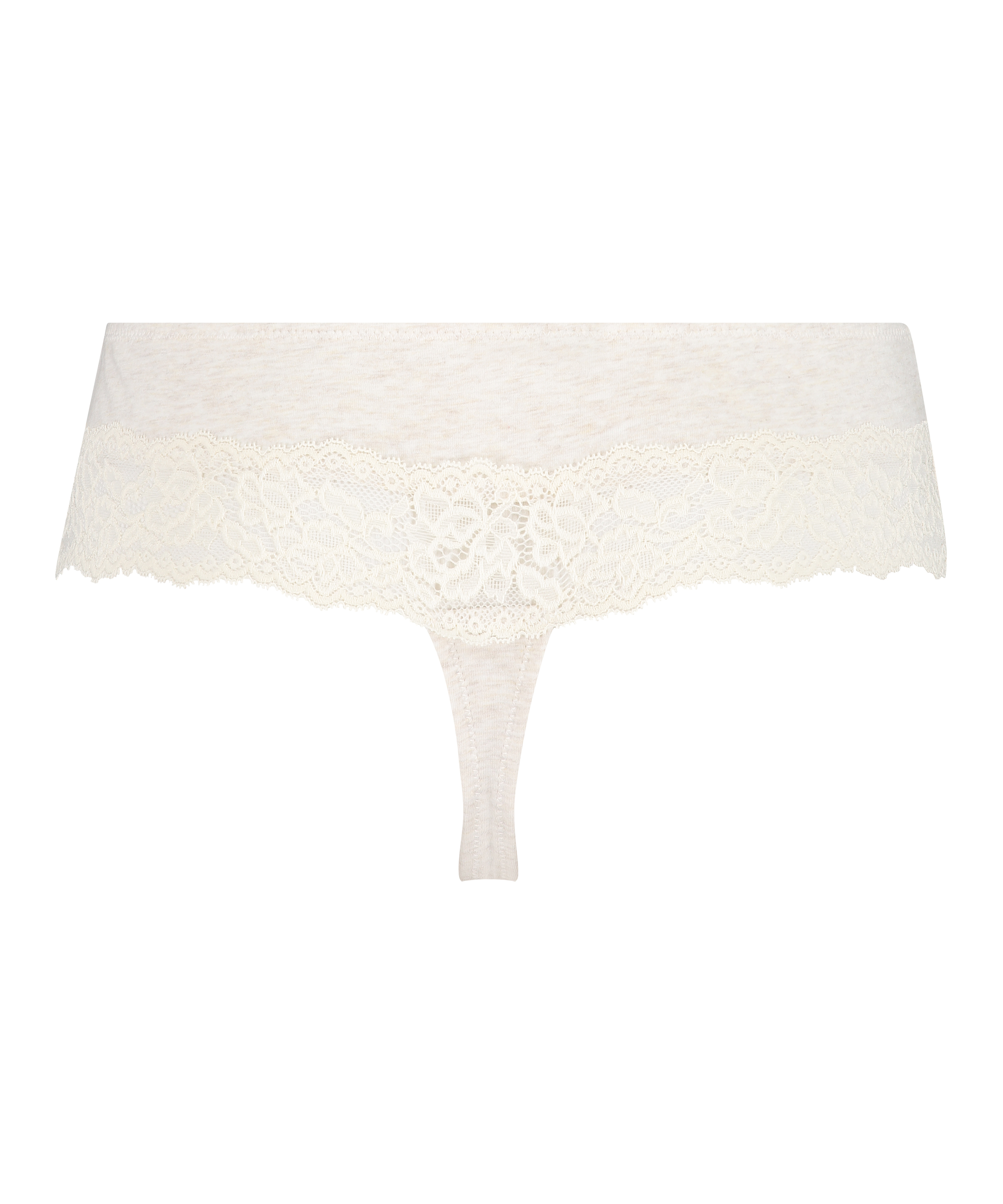 Boxer string Coton, Beige, main