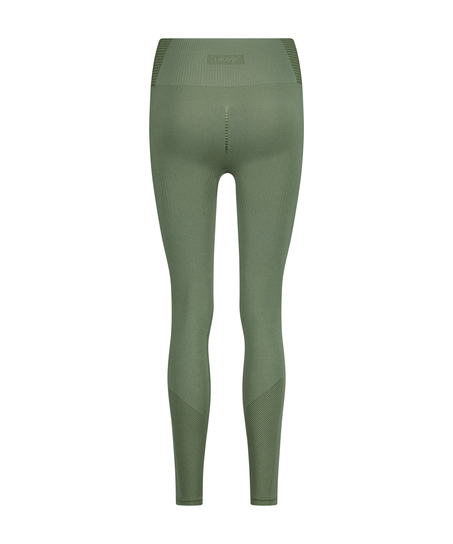 HKMX Legging de sport sans coutures taille haute, Vert