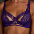 Soutien-gorge rembourr&eacute; demi-bonnet &agrave; armatures longline Iggy, Violet