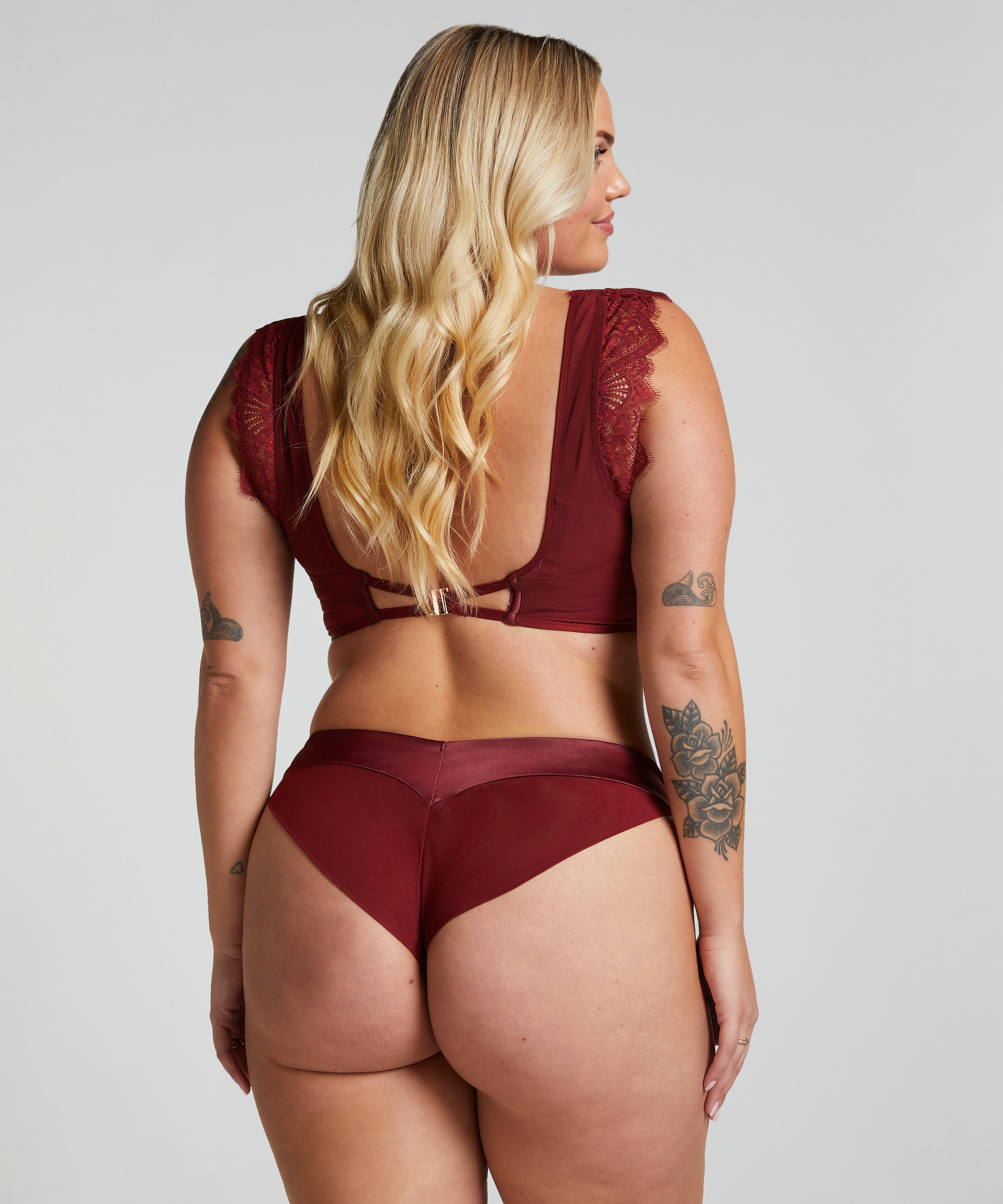 Soutien-gorge bustier non-rembourré à armatures Zoe, Rouge, main