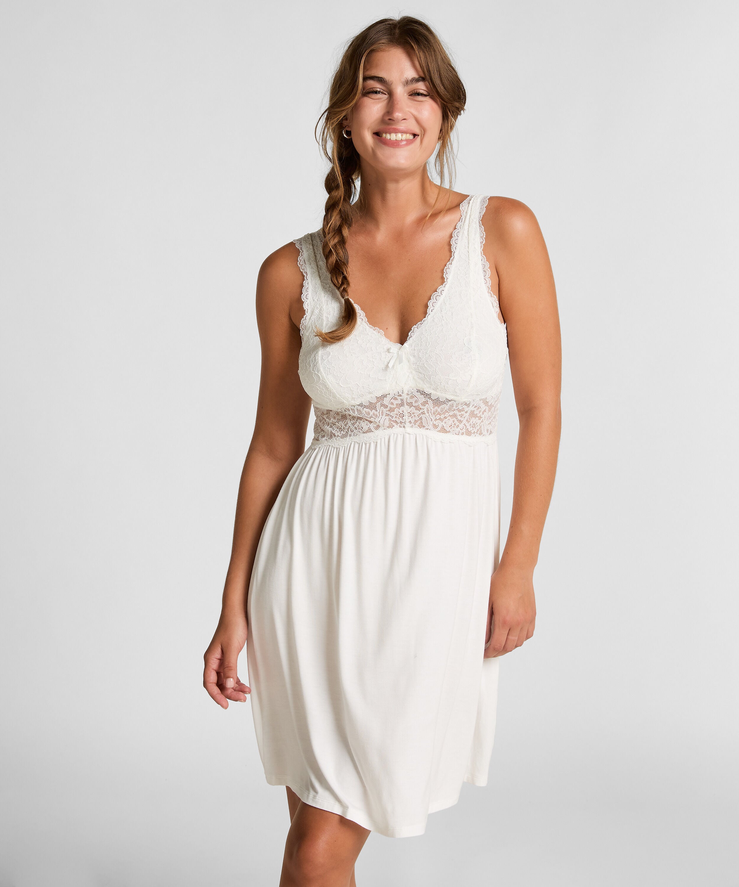 Nuisette Nora Lace, Blanc