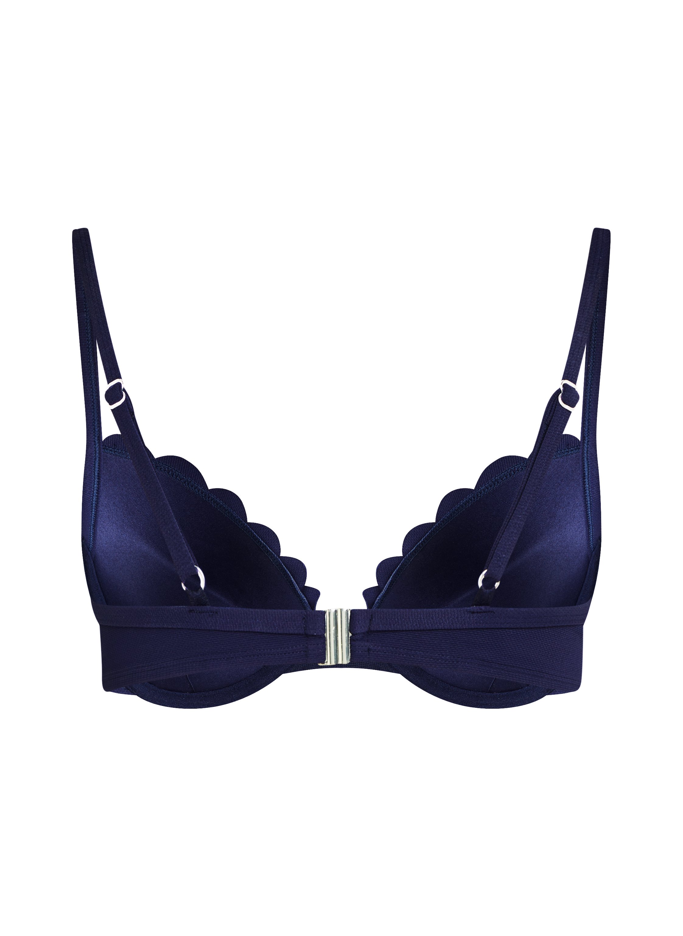 Haut de bikini &agrave; armatures &agrave; effet push-up pr&eacute;form&eacute; Scallop Taille A - E, Bleu, main