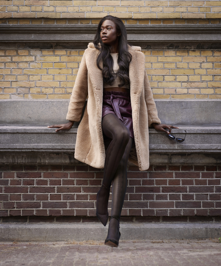 Collant Rhinestone Fishnet 15 Deniers, Noir