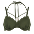 Haut de bikini préformé à armatures Scallop, Vert