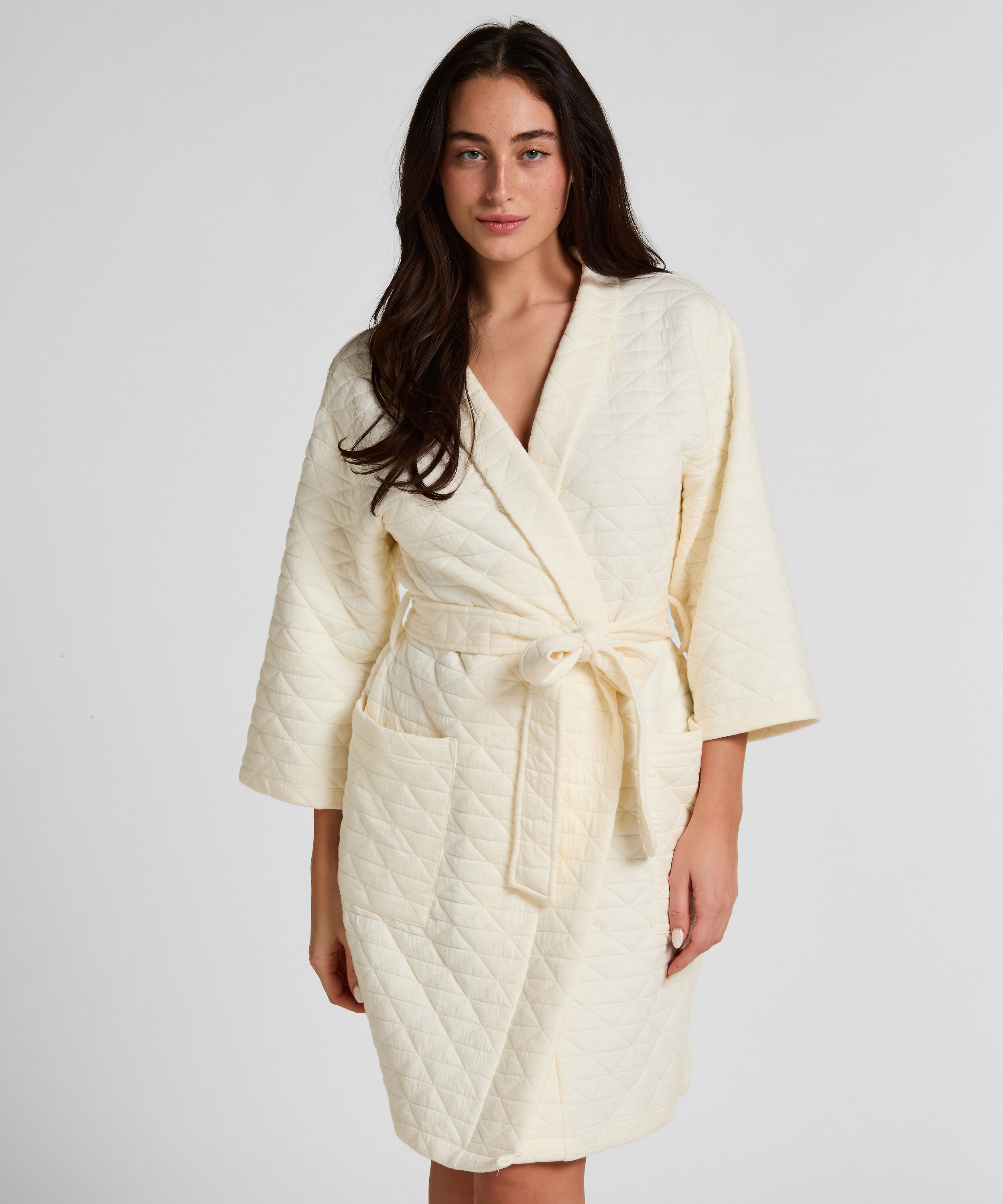 Robe de Chambre Matelassée, Blanc