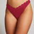 Slip de Bikini Échancrés Scallop, Rose