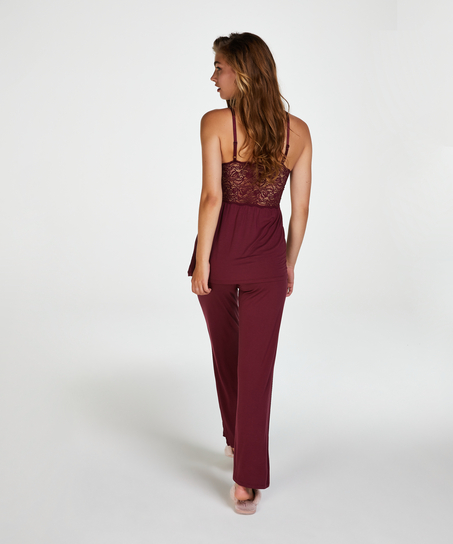 Tenue de pyjama Vera Lace, Rouge