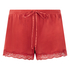 Short velours dentelle, Rouge