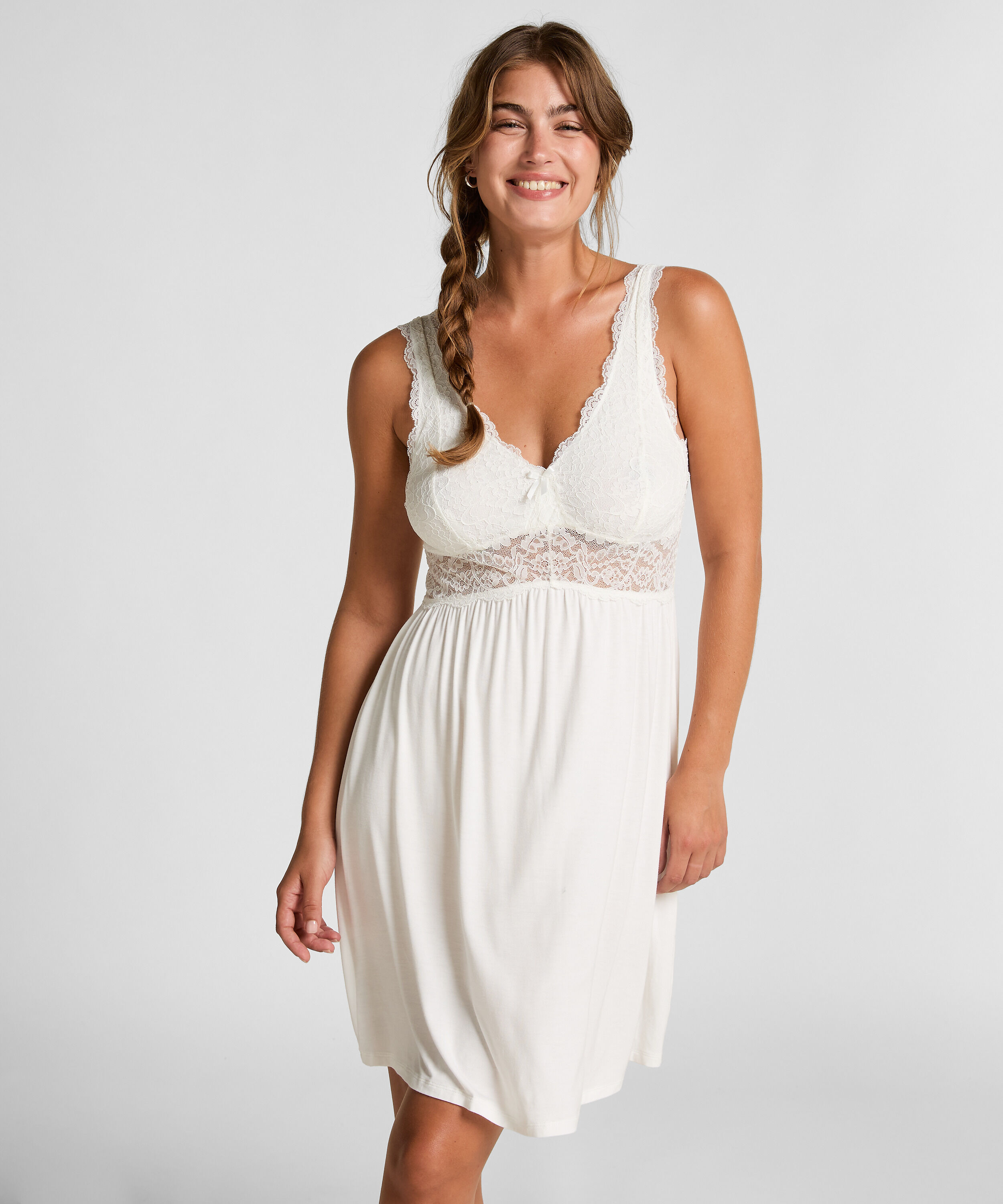 Nuisette Nora Lace, Blanc