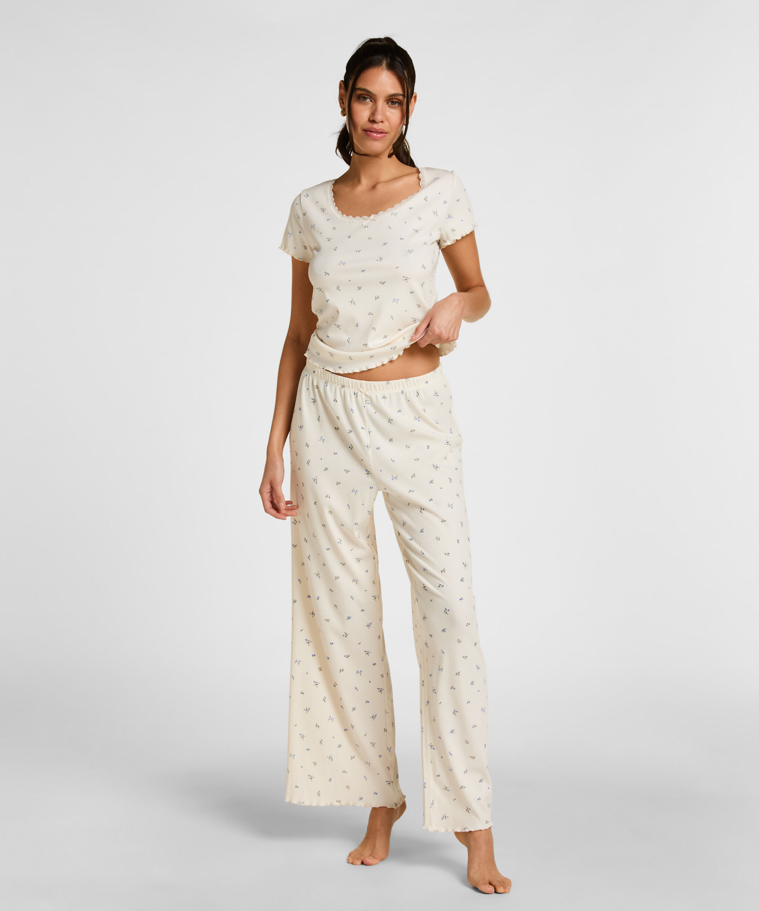 Pantalon de Pyjama Daisy, Blanc Pantalon de Pyjama Daisy, Blanc