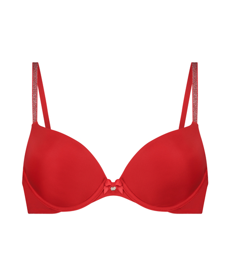 Soutien-gorge &agrave; armatures pr&eacute;form&eacute; Plunge, Rouge