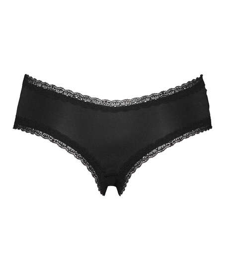Slip br&eacute;silien en forme de V Vixen, Noir