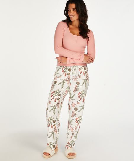 Top de pyjama Rib, Rose