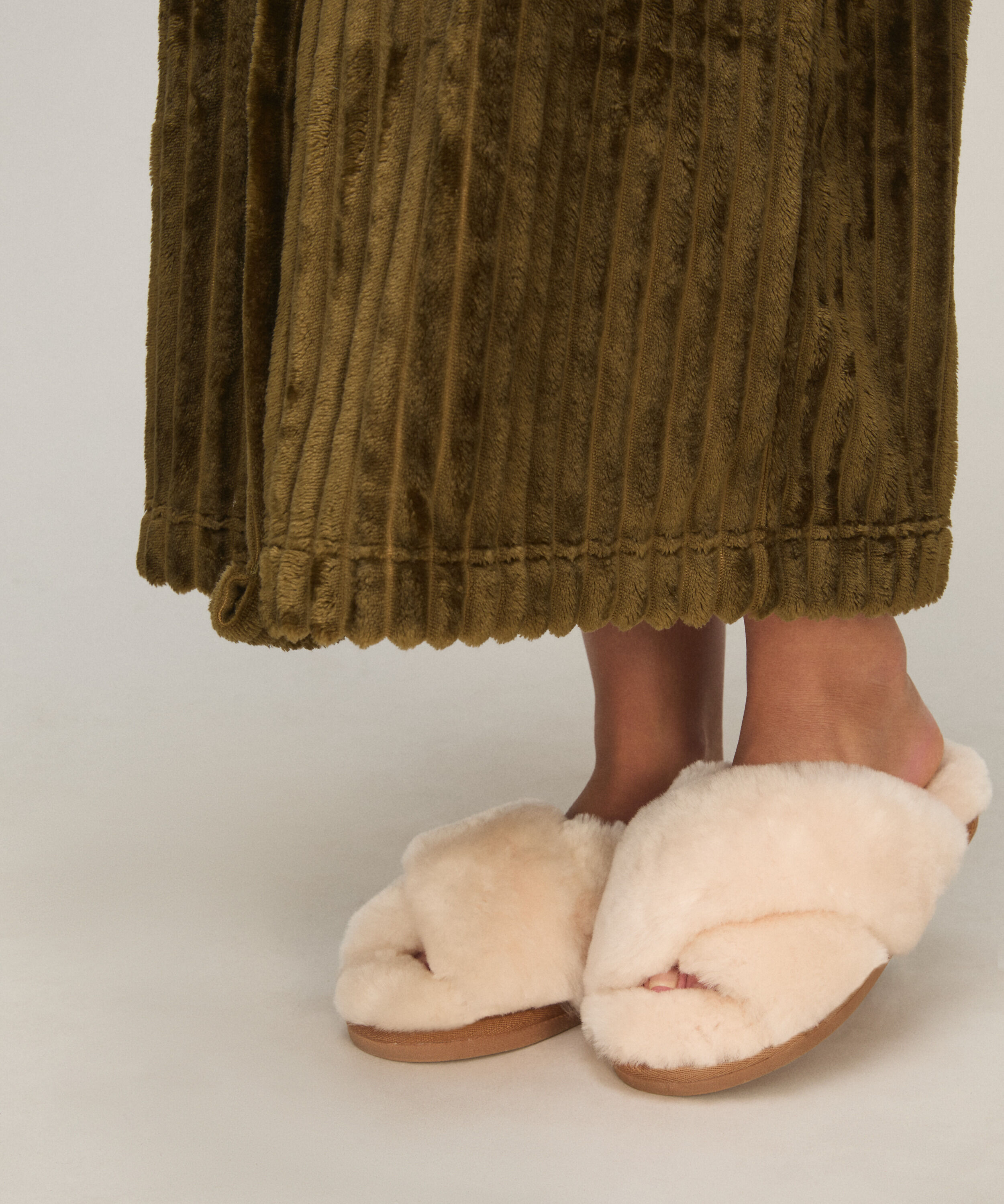 Chaussons Sheepskin, Blanc Chaussons Sheepskin, Blanc