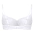 Soutien-gorge à armatures rembourré en coton, Blanc