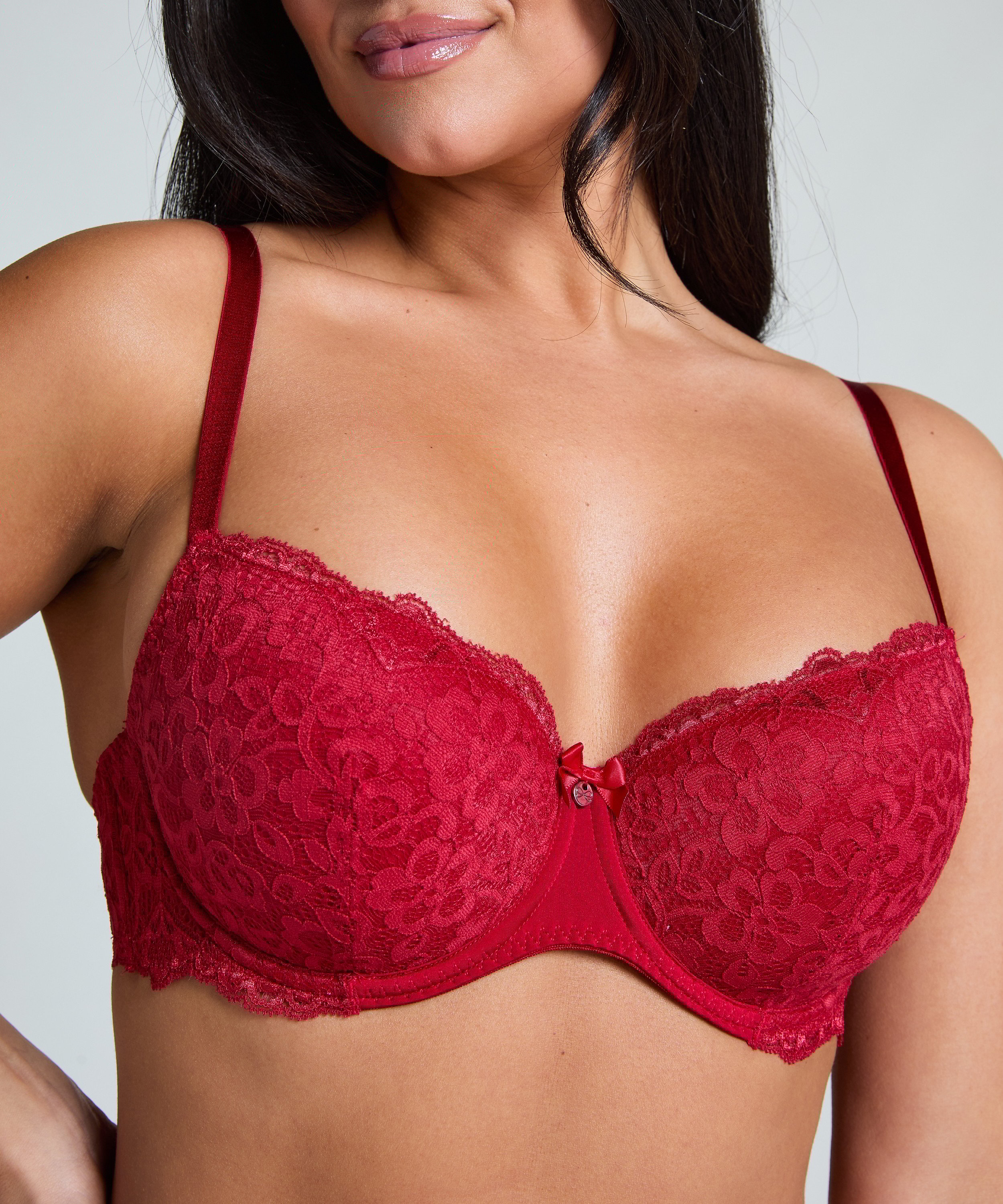 Soutien-gorge à armatures préformé Marine, Rouge, main