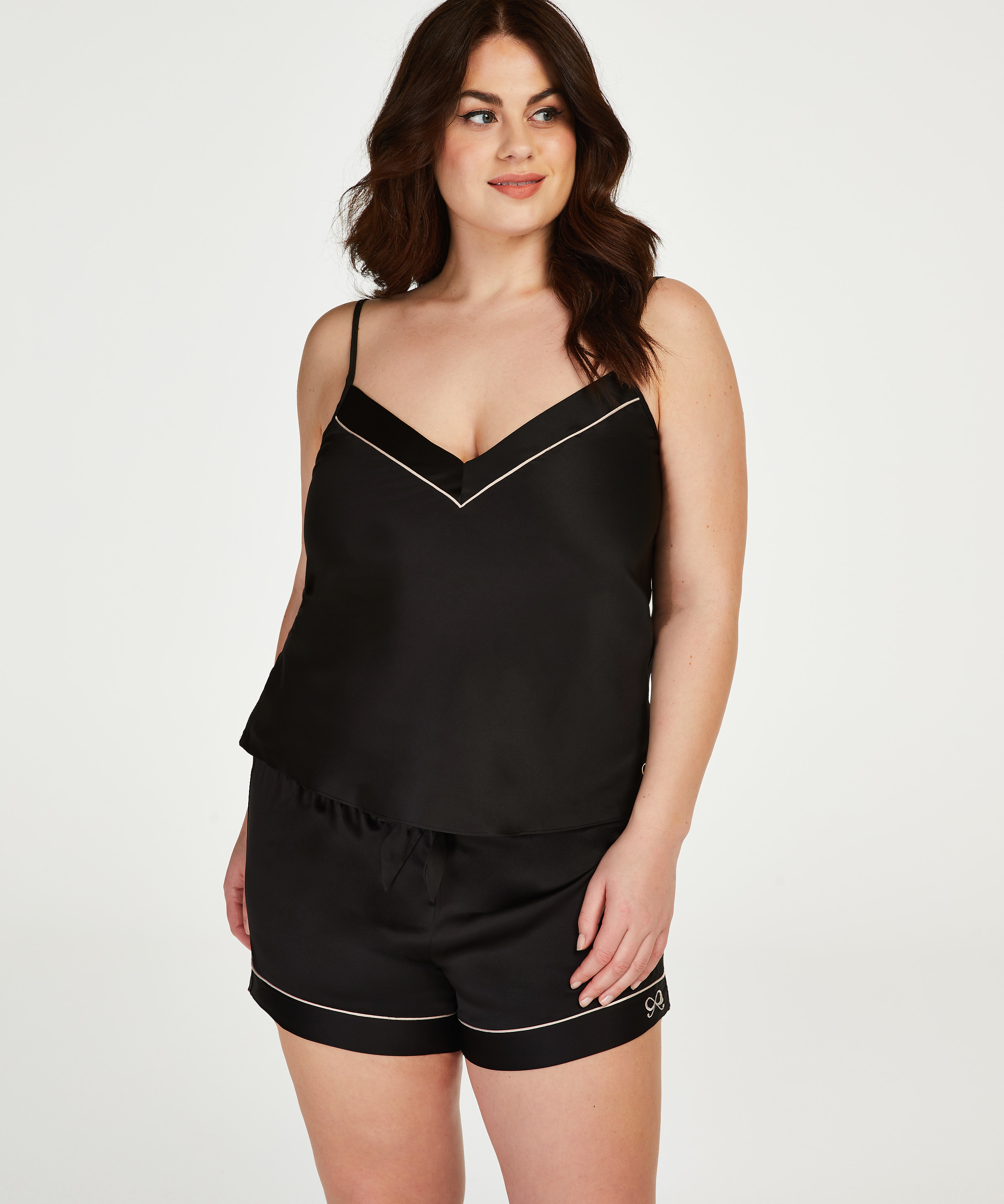 Top Satin Bow, Noir, main