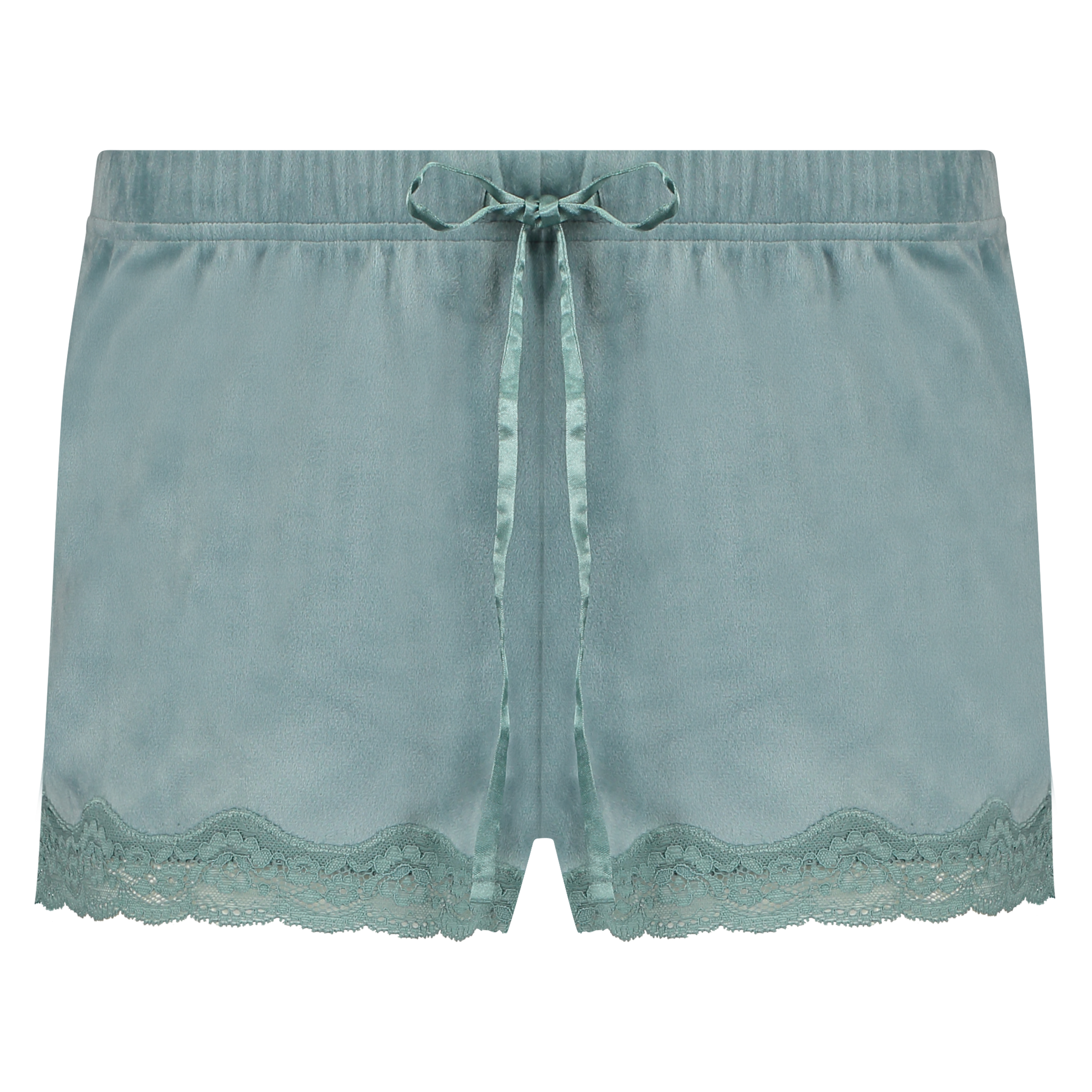 Short velours dentelle, Vert, main