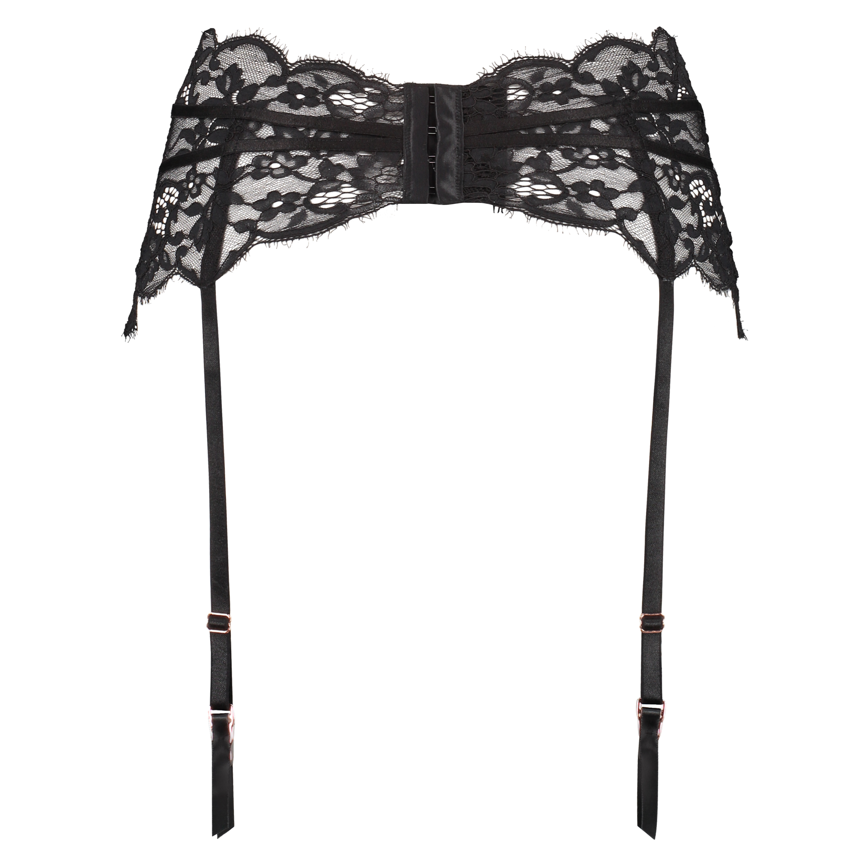 Jarretelles Poppy, Noir, main