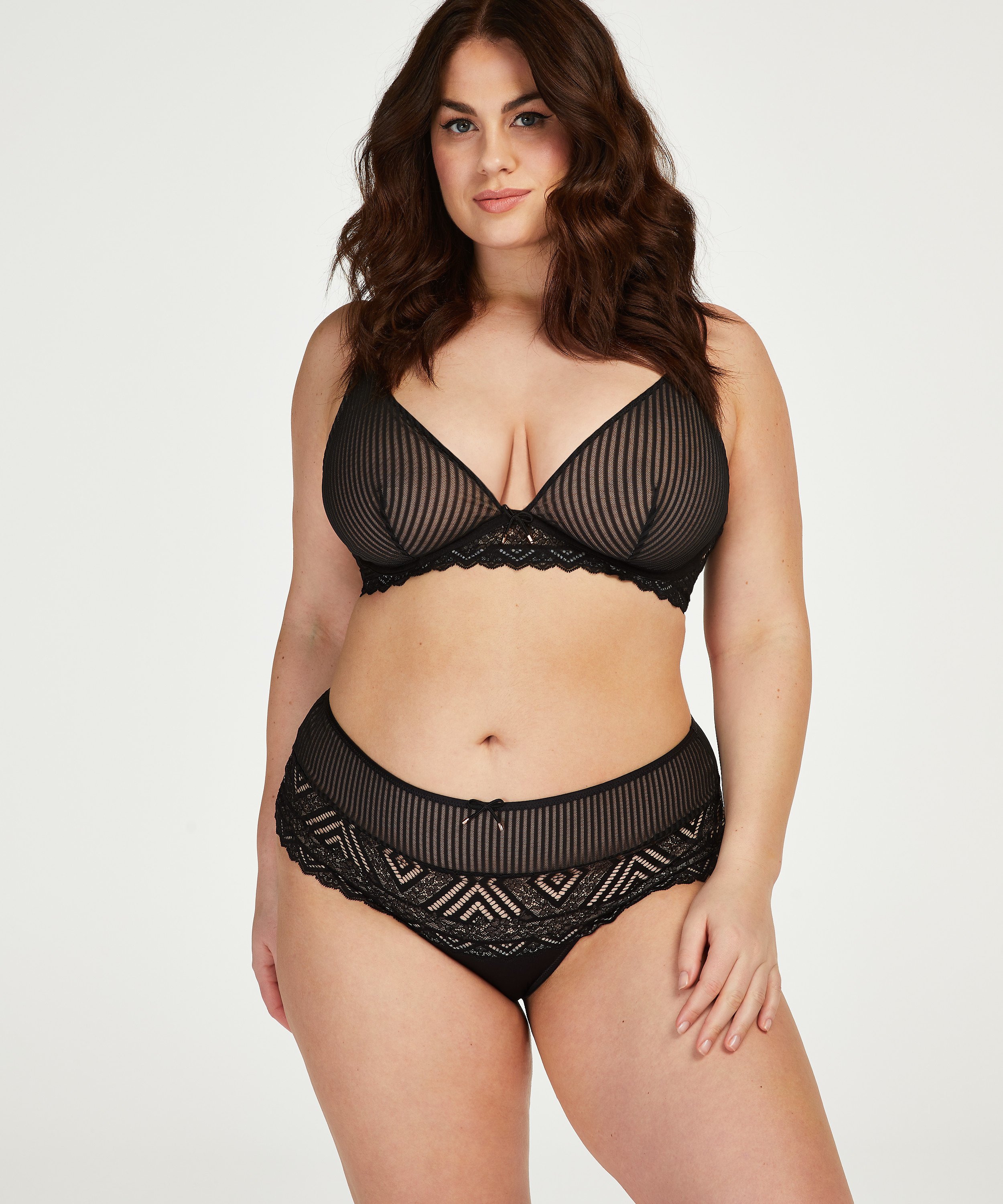 Boxerstring taille haute Lenix I AM Danielle, Noir, main