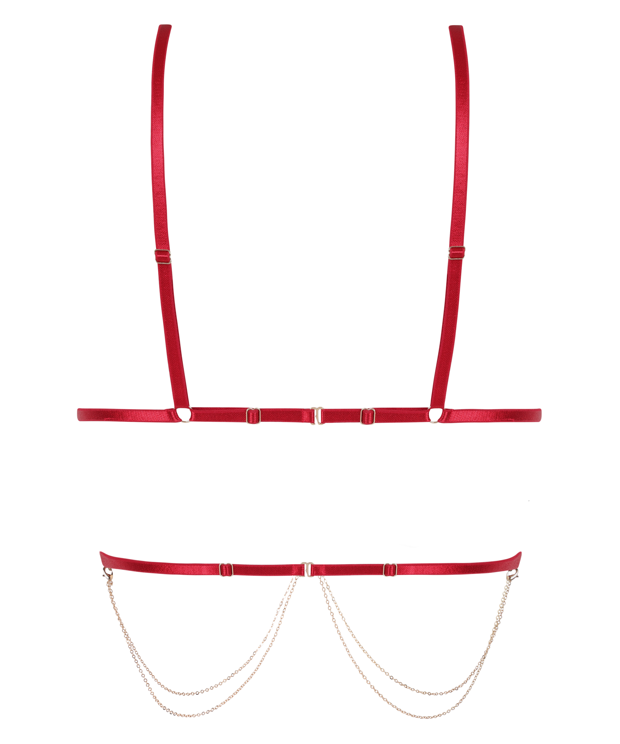 Brassière chain Top, Rouge, main