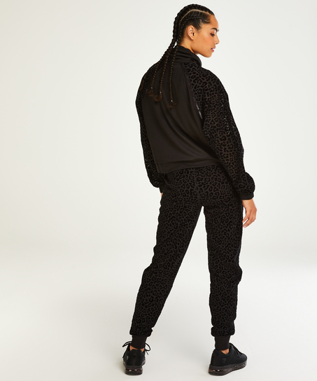 Pantalon de survêtement HKMX Léopard, Noir