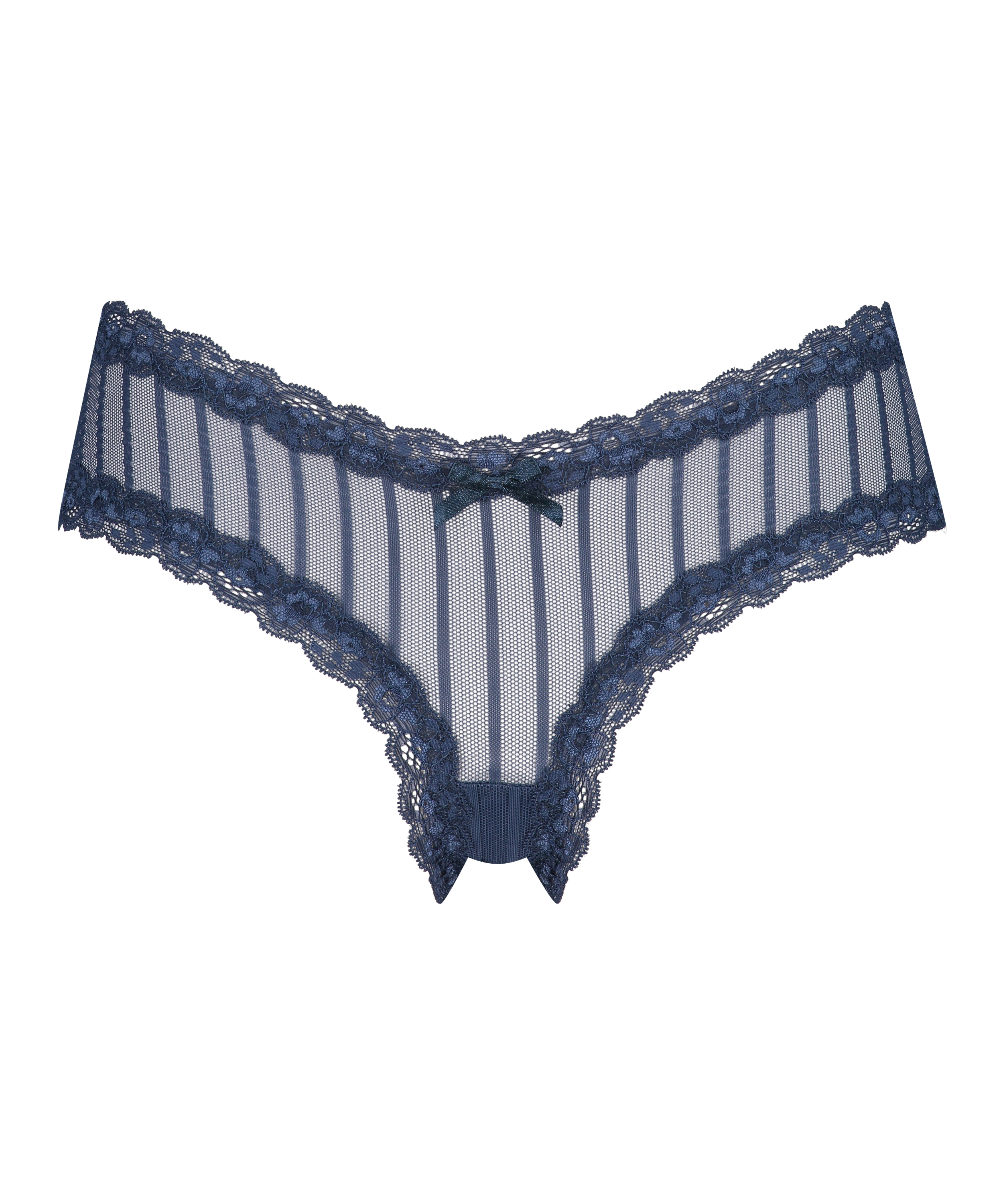 Slip brésilien V-shape Mesh, Bleu, main