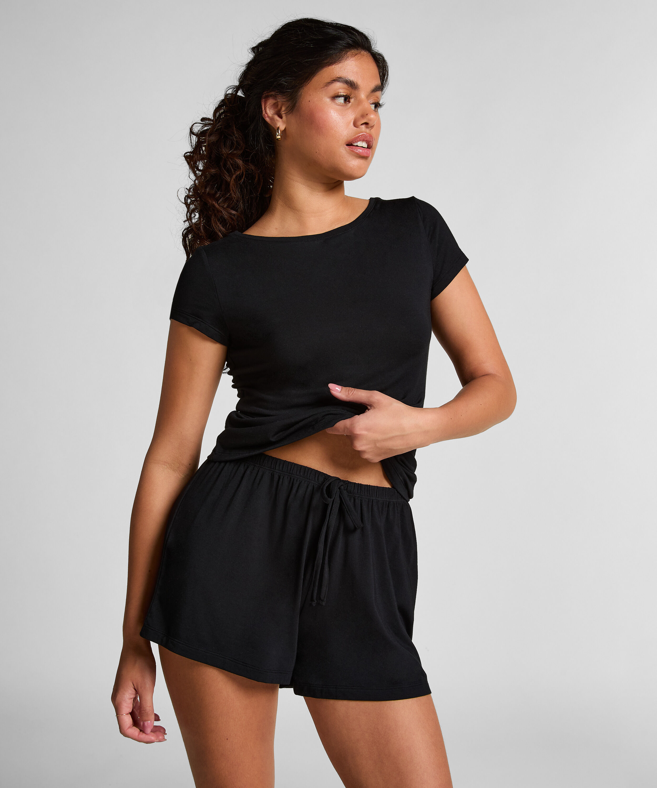 Pyjama en jersey, Noir Pyjama en jersey, Noir