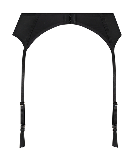 Porte-jarretelles Micro Mesh, Noir