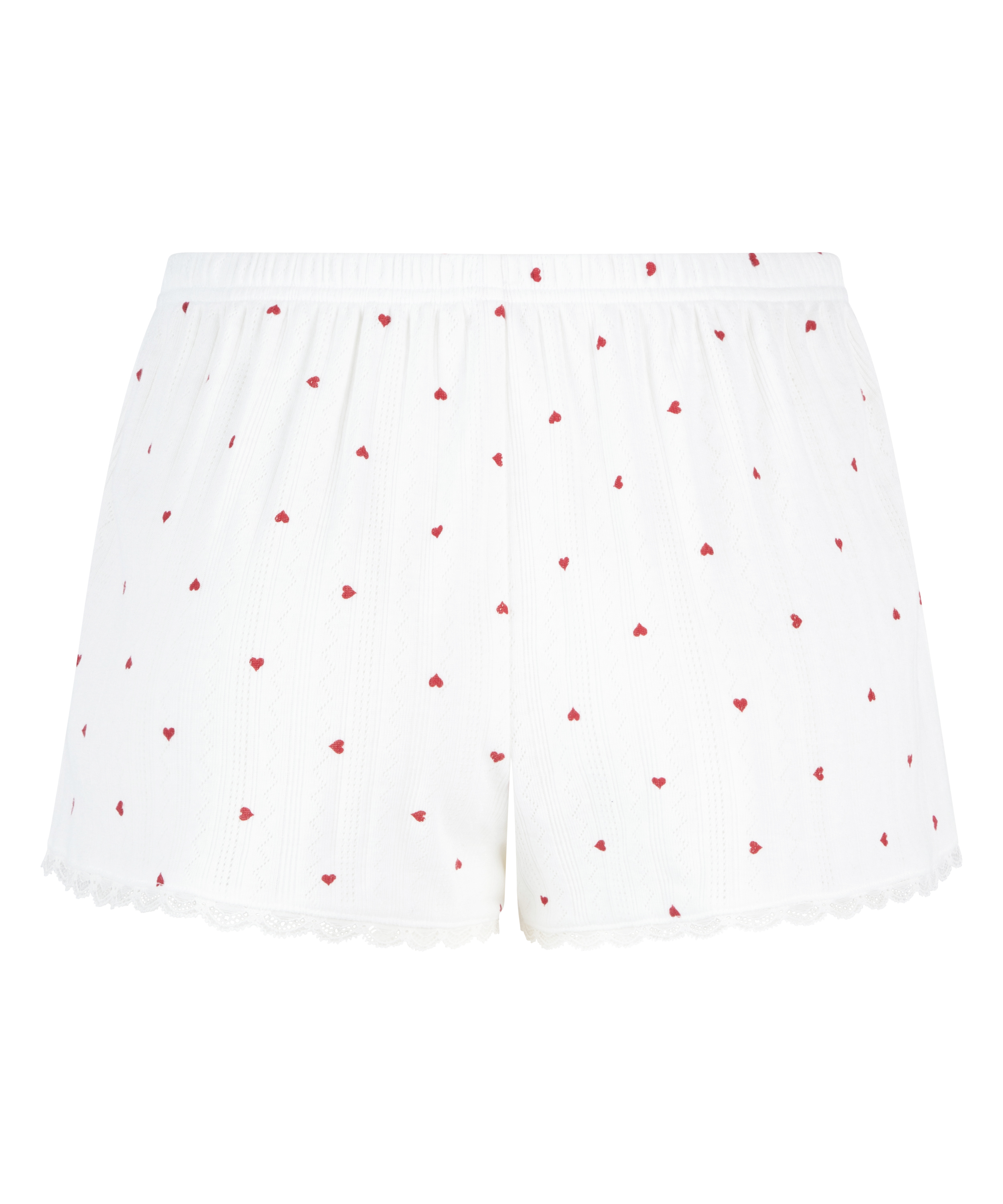 Short de pyjama Pointelle, Blanc, main