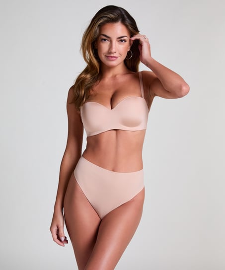 Soutien-gorge push-up sans bretelles à armatures préformé Smooth, Beige