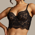 Soutien-gorge non-rembourré à armatures préformé longline Jamie, Noir