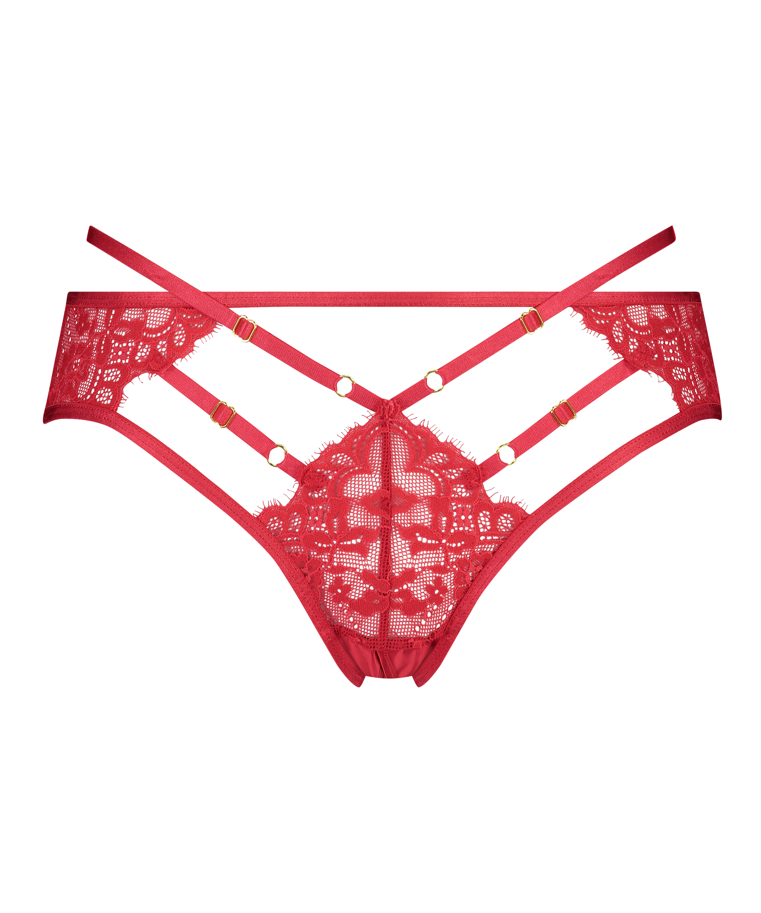 Entrejambe ouverte brésilienne Iggy, Rouge, main