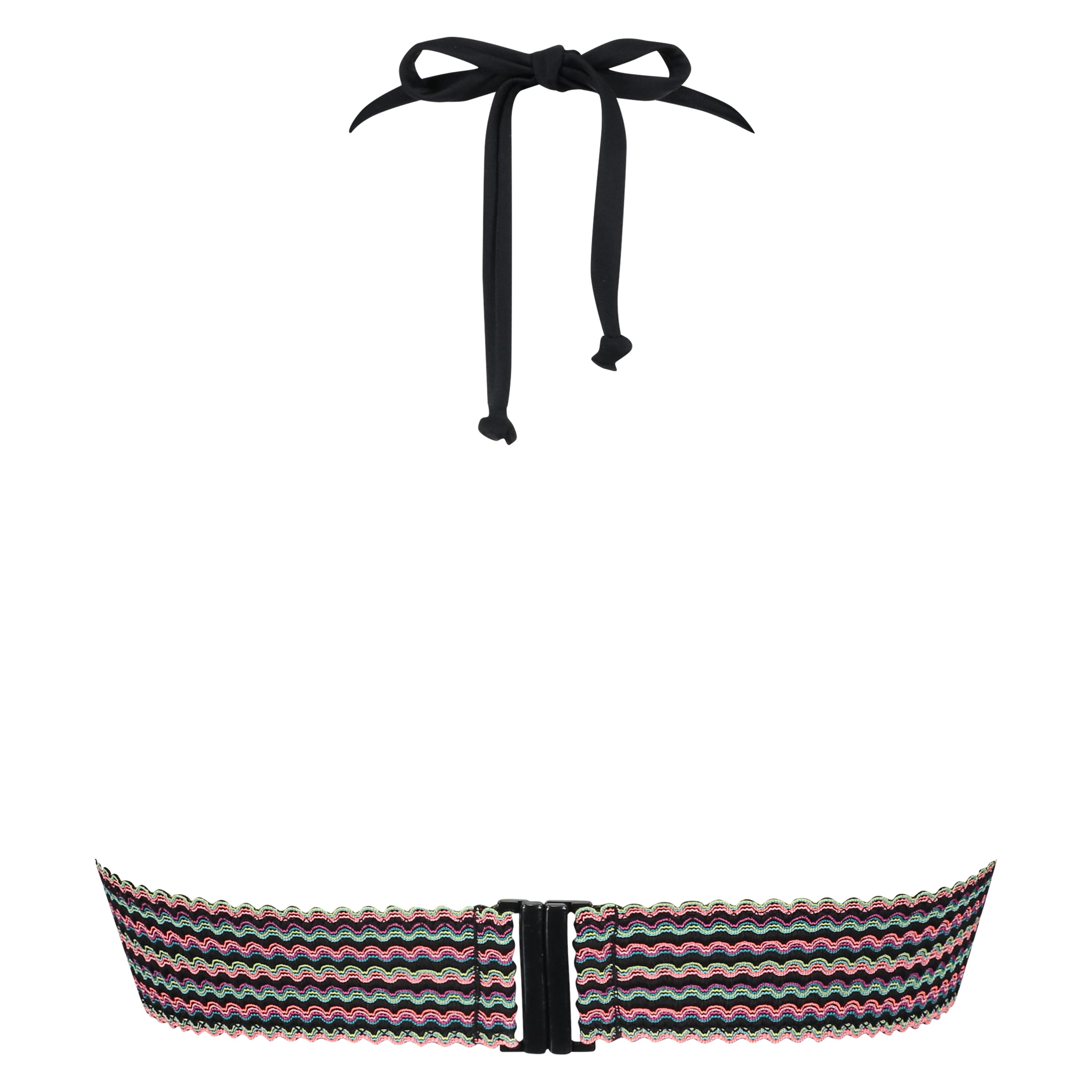 Haut de bikini Halter Paradise, Noir, main