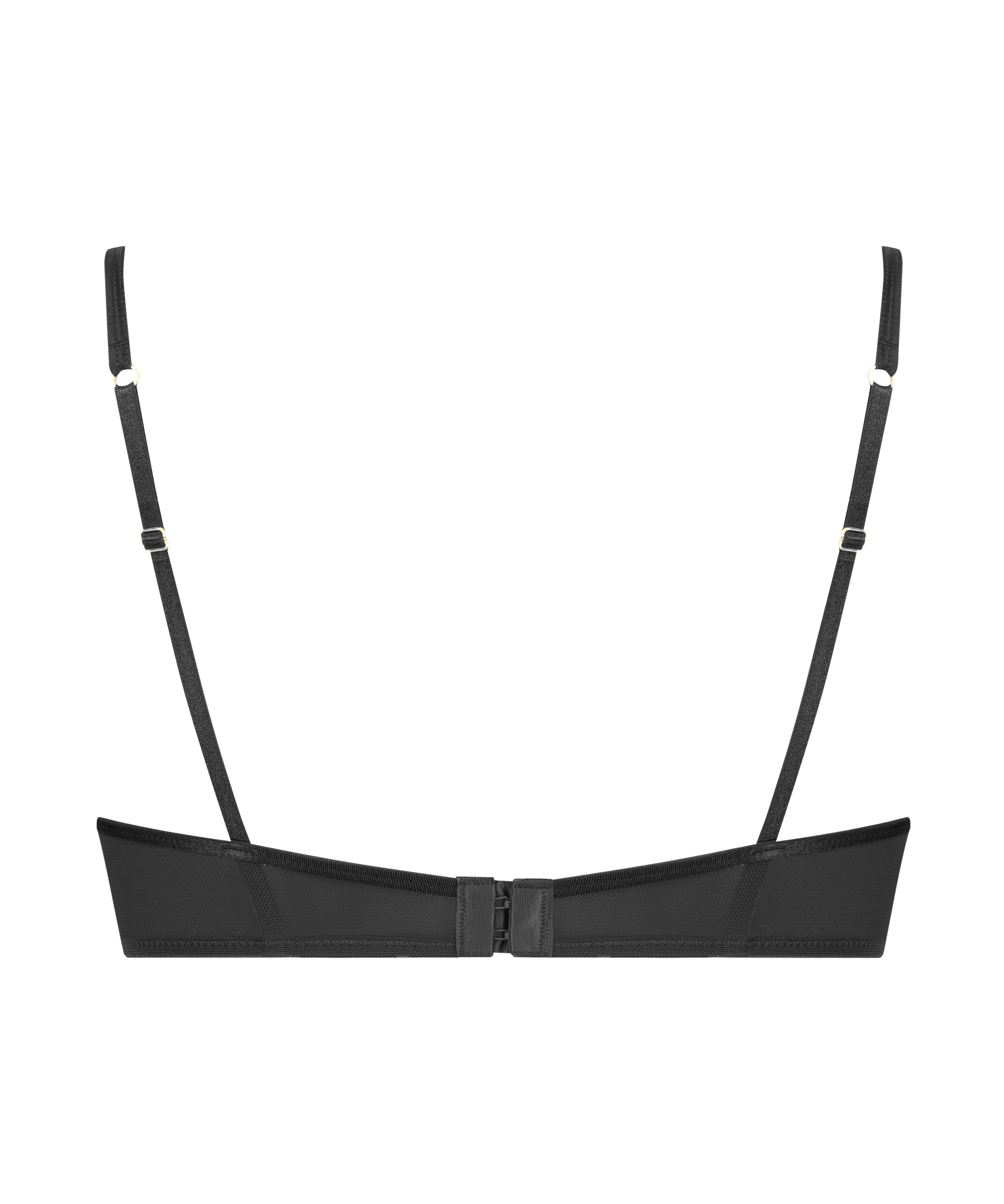 Soutien-gorge rembourré demi-bonnet à armatures longline Iggy, Noir, main