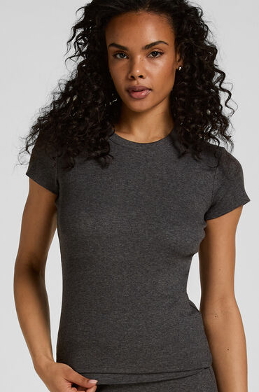 Hunkemöller Haut de Pyjama a Manches Courtes Gris