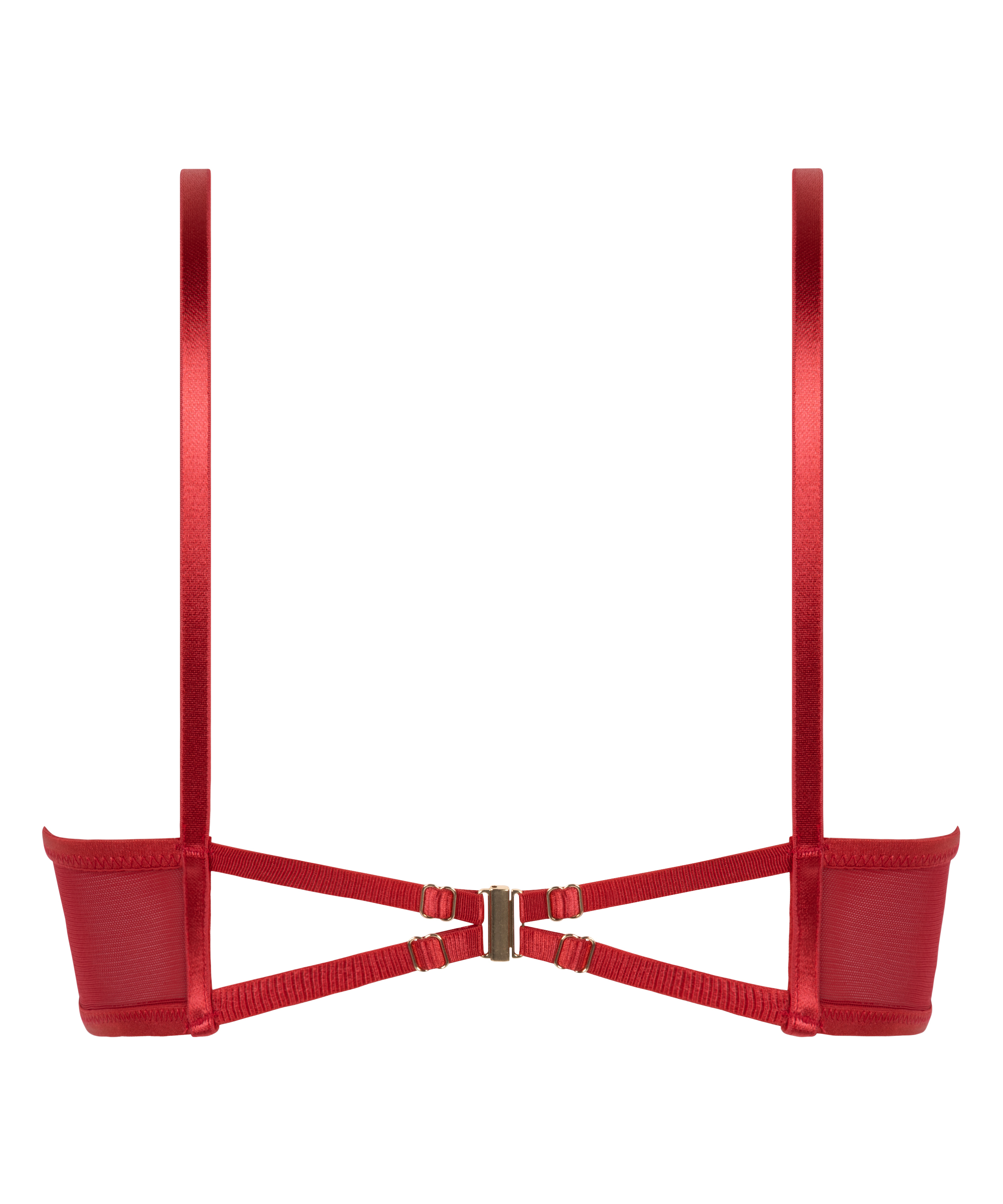 Soutien-gorge à armatures non-préformé longline Billie, Rouge, main